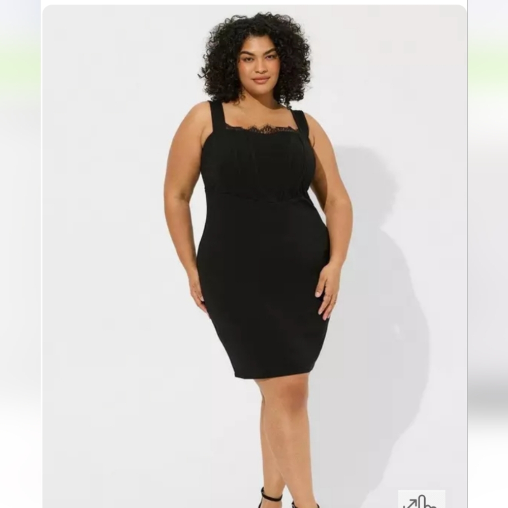 Torrid Black Lace Detail Dress